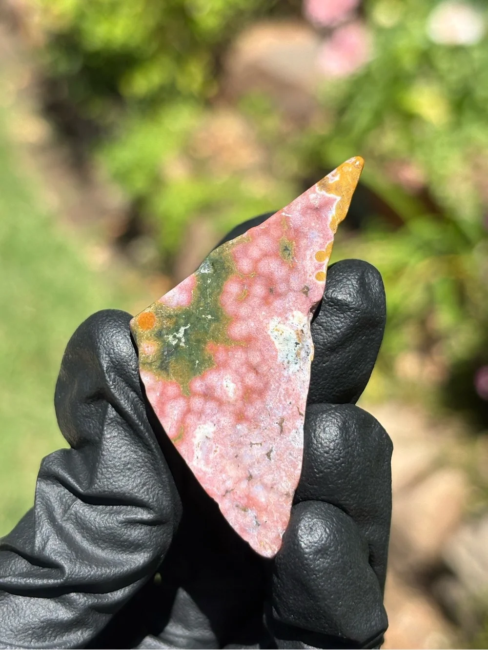 Small Ocean Jasper Crystal Freeform - Polished Sea Jasper - Orbicular Jasper